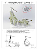 Pair 4" (100mm) Machinist Clamp Complete Kit