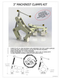 Pair 3" (75mm) Machinist Clamps Complete Kit