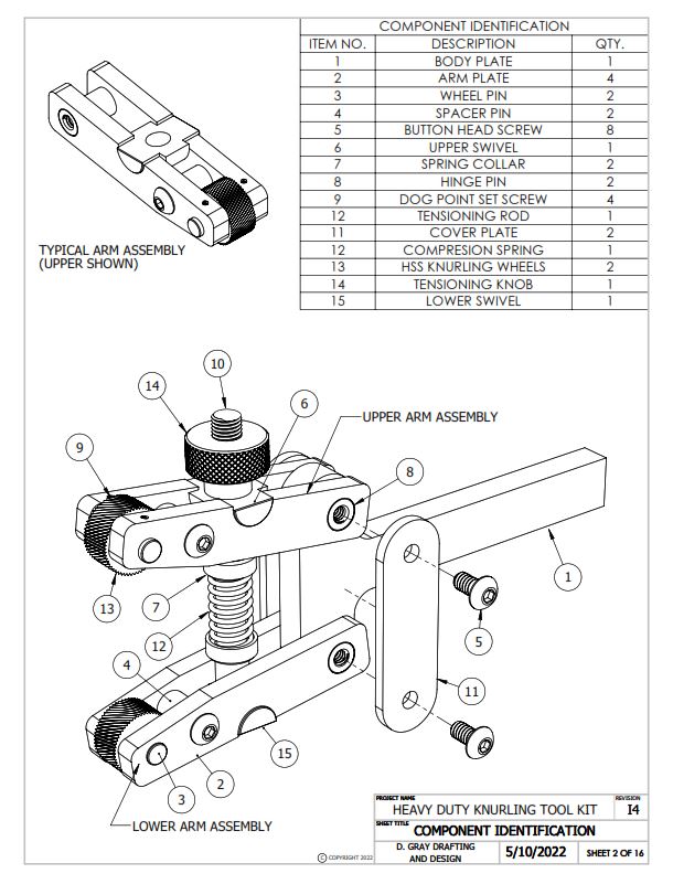 Heavy Duty Knurling Tool Partial Kit – D. Gray Drafting and Design
