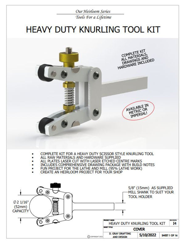 Heavy Duty Knurling Tool Drawings Only D. Gray Drafting and Design